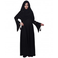 Dubai Abaya Black Stitched Burqas with Hijab