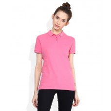 United Colors of Benetton Pink Solid Polo T-Shirt
