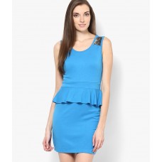 Vero Moda Blue Casual Peplum Dress