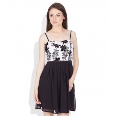 Vero Moda White & Black Sequinned Skater Dress