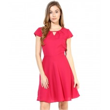 The Vanca Fuchsia Poly Georgette Dresses