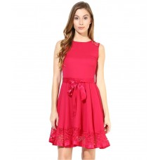 The Vanca Fuchsia Georgette Dresses
