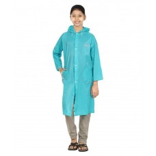 Rainfun Blue Polyester Short Raincoat