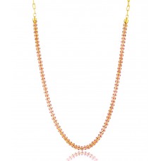 Donna Alloy Gold Plating Crystal Studded Pink Coloured Chain