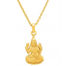 Mahi Maa Laxmi Devi Gold Plated Pendant With Chain