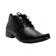 Gmerd Black Synthetic Leather Formal Shoes