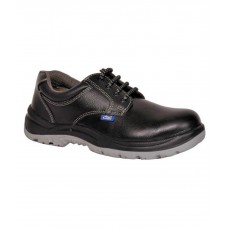 Allen Cooper Black Leather Safety Shoes