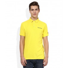 Being Human Yellow Solid Polo T Shirt
