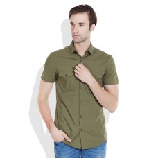 United Colors of Benetton Green Regular Fit Casual Shirt