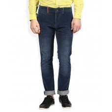 United Colors of Benetton Navy Blue Solid Flat Front Trousers