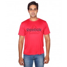 Reebok Mstaff Red Nylon Running T Shirt