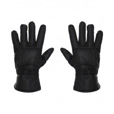 Selfieseven Black Leather Gloves
