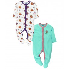 Snuggles Multicolor Sleepsuit - Pack Of 2