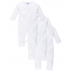 Snuggles White Cotton Rompers (Pack of 3)
