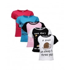 Goodway Pack Of 5 Did You Know  Themed T-Shirts For Girls