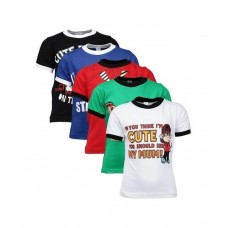 odway Attitude Themed Pack of  5 T-Shirts For Boys