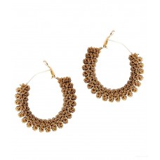 Pretty Swirly Wire Twisted Hooped Bali Earring by GoldNera