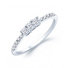 Sukkhi Classy Rhodium Plated CZ Ring