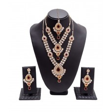 Manukunj Bridal Neckless Set With Maang Tika